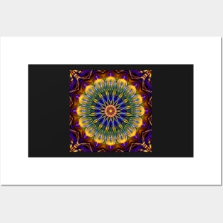 Mandala Colorful Graphic Art Jewel Tones Design face masks, Phone Cases, Apparel & Gifts Posters and Art